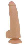 Телесный фаллоимитатор с подвижной кожей Draco - 23,3 см. фото в интим магазине Love Boat