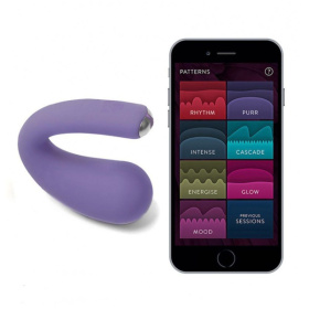 Фиолетовый вибратор Dua G-spot   Clitoral Wearable Vibrator - 17,8 см.