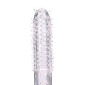Прозрачная массажная насадка на пенис с усиками - 12,5 см. фото в интим магазине Love Boat