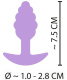 Фиолетовая анальная втулка Mini Butt Plug - 7,5 см.