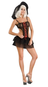 Женский костюм готической невесты фото в интим магазине Love Boat