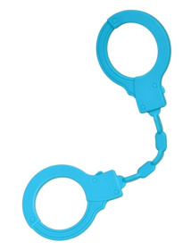 
Голубые силиконовые наручники A-Toys без ключа фото в интим магазине Love Boat