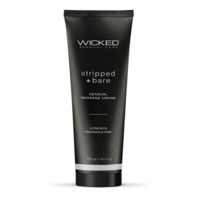 Массажный легкий крем WICKED Stripped plus Bare - 120 мл. фото в интим магазине Love Boat