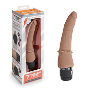 Кофейный анальный вибратор 7  Slim Anal Realistic Vibrator - 20 см. фото в интим магазине Love Boat