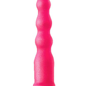 Розовый гелевый расширяющийся к низу анальный стимулятор - 20 см.