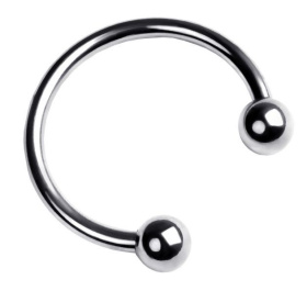 
Серебристая подкова на головку пениса фото в интим магазине Love Boat