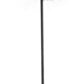 Черный стек Feather Crop с пуховкой на конце - 53,3 см.