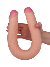 Двусторонний фаллос из неоскина - 46,5 см.