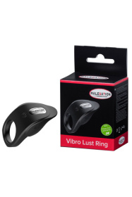 Черное эрекционное виброкольцо Vibro Lust Ring