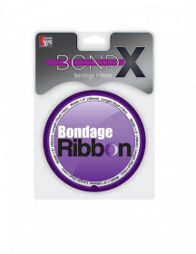 Фиолетовая лента для связывания BONDX BONDAGE RIBBON - 18 м.