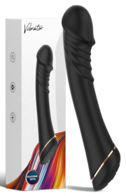 Черный вибратор для G-точки Hancock - 20,4 см фото в секс шопе Love Boat