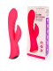 Красный перезаряжаемый вибратор-кролик - 19,1 см.