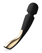 Черный вибромассажёр Lelo Smart Wand 2 Large - 30,4 см. фото в интим магазине Love Boat Черный вибромассажёр Lelo Smart Wand 2 Large - 30,4 см. фото в интим магазине Love Boat