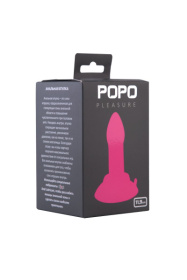Розовая анальная втулка с широким основанием POPO Pleasure - 11,9 см. фото в интим магазине Love Boat