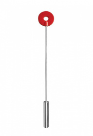 
Красная шлёпалка Leather Circle Tiped Crop с наконечником-кругом - 56 см. фото в интим магазине Love Boat