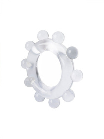 Прозрачное эрекционное кольцо со стимулирующими шариками