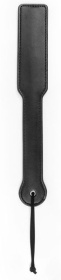 
Черная гладкая шлепалка NOTABU с широкой ручкой - 32 см. фото в интим магазине Love Boat