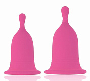 Набор из 2 розовых менструальных чаш Cherry Cup фото в интим магазине Love Boat