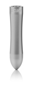Серебристая металлическая вибропуля Doxy - 12 см.