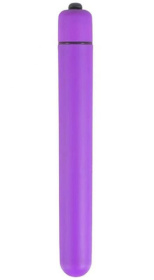 Фиолетовая удлиненная вибропуля - 13 см. фото в интим магазине Love Boat