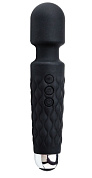 Черный перезаряжаемый wand-вибратор - 20,5 см. фото в интим магазине Love Boat