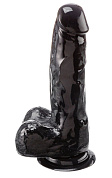 Черный реалистичный фаллоимитатор - 18 см. фото в интим магазине Love Boat