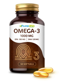 Пищевая добавка SuperCaps OMEGA-3 - 50 капсул (1000 мг) фото в интим магазине Love Boat