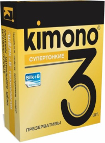 Супертонкие презервативы KIMONO - 3 шт. фото в интим магазине Love Boat